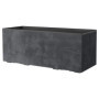 Jardinière Muret Millennium R Anthracite avec Réserve d'Eau et Roulettes - 99 x 39 cm