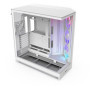 Boîtier PC NZXT H9 Flow RGB - Blanc avec Ventilateurs Inclus