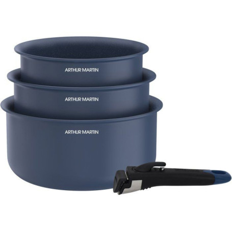 Set de 3 casseroles en céramique - Compatible tous feux - Arthur Martin