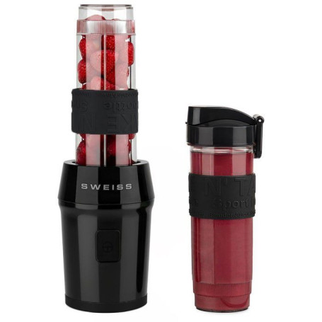 Mini-blender SWEISS MOOV9 300W avec 2 gourdes - Noir