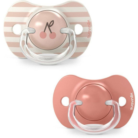 Lot de 2 sucettes symétriques Birdies - SUAVINEX - 18 mois et plus - Rose