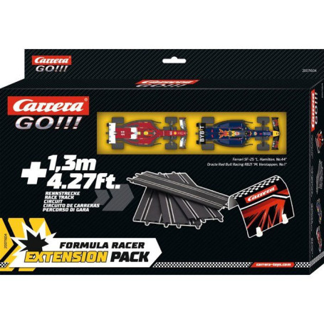 Kit d'Extension Circuit Carrera GO!!! avec 2 Voitures F1 - Échelle 1:43