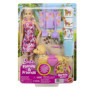 Poupée Barbie avec Chiot Interactif - Promenade et Soins