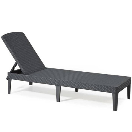 Bain de soleil Jaipur en résine tressée gris graphite - Allibert by KETER