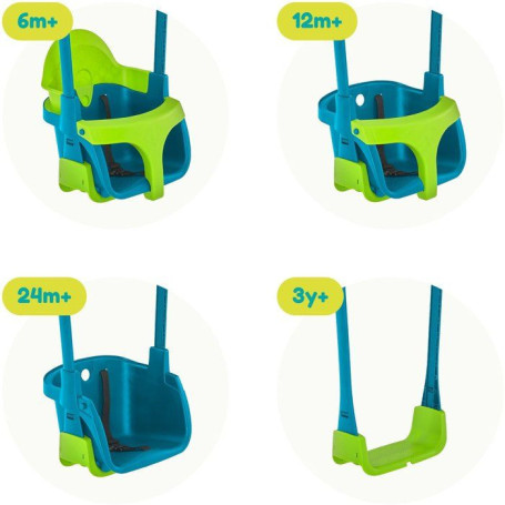 Fauteuil Balançoire 4-en-1 Quadpod pour Bébé - TP TOYS - Bleu