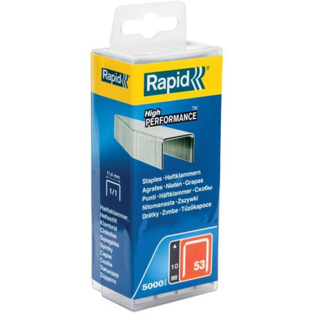 Agrafes Rapid n°53 - Boîte de 5000 unités - 10mm
