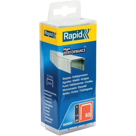 Agrafes Rapid n°53 14mm - Boîte de 5000 pièces
