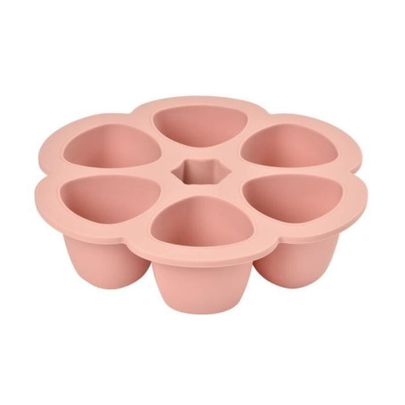 Multiportions en Silicone BEABA - 6 Alvéoles Hermétiques 150 ml - Rose