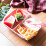 Set Repas Bébé en Silicone avec Ventouse - Assiette Compartimentée et Cuillère Rose