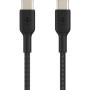 Câble USB-C Tressé BELKIN 0,15 m - Charge Rapide Noir