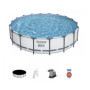 Kit Piscine Tubulaire Ronde Bestway Steel Pro Max Ø5,49m