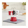 Set Cafetière Italienne Mini-Express Magritte avec 2 Tasses Rouges