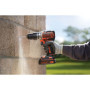 Perceuse à percussion sans fil BLACK+DECKER 18V avec 2 batteries et accessoires