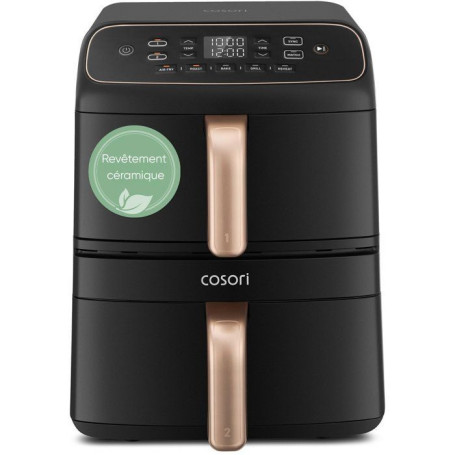 Friteuse sans huile COSORI Turbo Tower Compact 8,6 L - Double cuve et 5 programmes