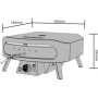 Four à Pizza Gaz COZZE M30 avec Pierre Rotative et Thermomètre - 8 kW