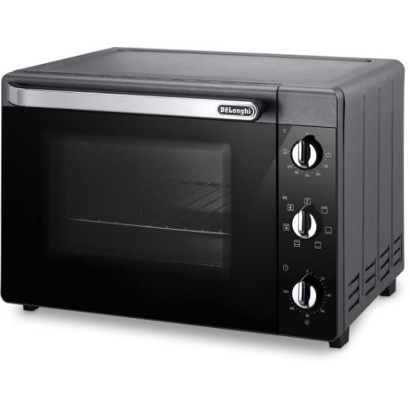 Mini-four DELONGHI EO40123.S avec Chaleur Tournante et Tournebroche - 40L Noir