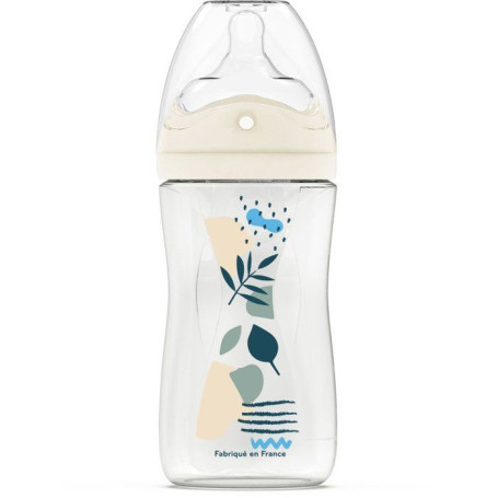 Biberon anti-colique DODIE 270 ml avec tétine biomimétique - Bleu