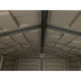 Abri de jardin PVC DURAMAX 3,50 m² avec plancher - Gris clair / Anthracite