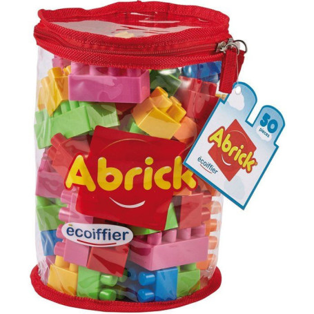 Sac Tube de Briques Abrick - 50 Pièces Colorées pour Petits Constructeurs