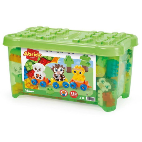 Coffret de Construction Ferme Abrick - 250 Briques Colorées