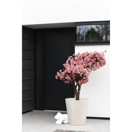 Pot de Fleurs ELHO Pure Straight Rond 50 - Blanc Lin - 100% Recyclé