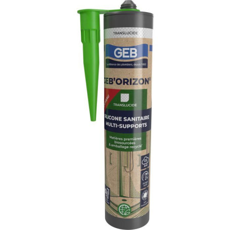 Silicone Sanitaire Multi-Supports Translucide 310 ml - GEB'Orizon