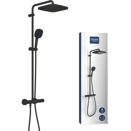 Colonne de douche GROHE Vitalio Comfort 250 - Mitigeur thermostatique Noir Mat