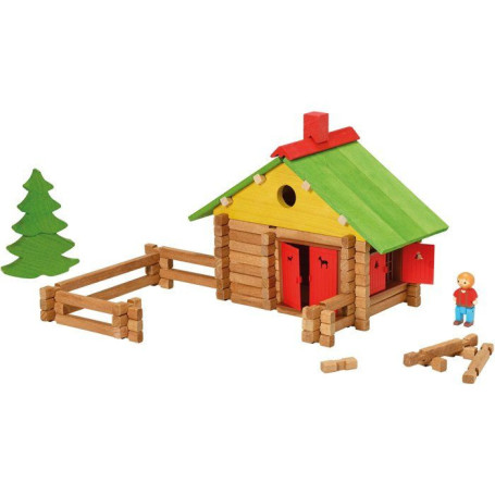 Coffret de Construction en Bois - Mon Chalet Jeujura - 130 Pièces