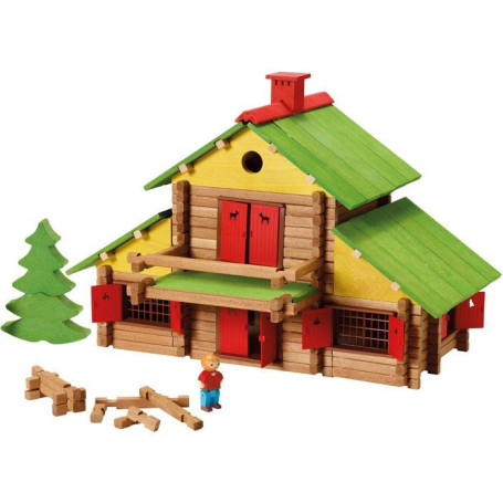 Maxi Coffret Jeujura - Construction en Bois Mon Chalet - 330 Pièces