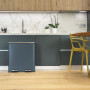 Poubelle de Cuisine à Pédale Tri Sélectif MAJOR - 60L Acier Inox Gris Mat