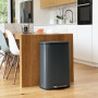Poubelle de Cuisine à Pédale ADMIRAL 50L en Acier Inoxydable Gris Mat