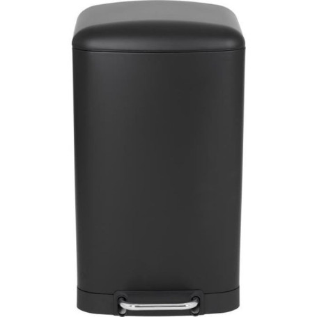 Poubelle de Cuisine à Pédale en Acier Noir Mat - 40L GREENWICH