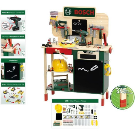 Établi en Bois FSC Bosch KLEIN avec Visseuse Électronique et Outils