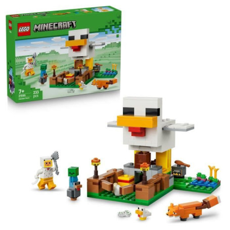 LEGO Minecraft - La Ferme à Poulet, Jouet de Construction pour Enfants