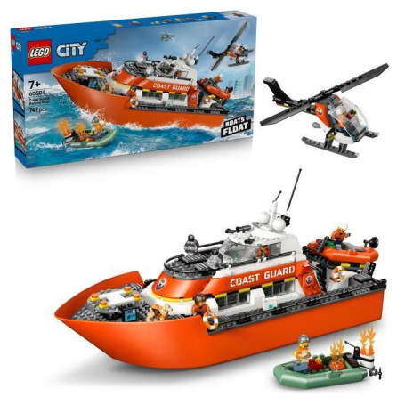 LEGO City - Bateau de Sauvetage et Hélicoptère des Garde-Côtes