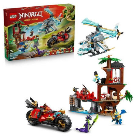 LEGO NINJAGO La Cabane et Véhicules des Ninjas - Jeu de Construction