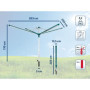 Séchoir Parapluie Leifheit Linomatic 500 Deluxe avec Housse Verte