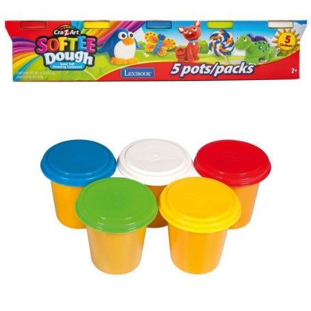 Coffret de 5 Pâtes à Modeler Softee - Couleurs Classiques par Crazart