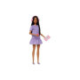 Poupée Fashionista en Robe Violet et Blanc