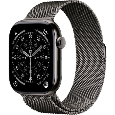 Apple Watch Series 11 GPS + Cellular 46mm en Titanium Slate avec Bracelet Milanese Loop