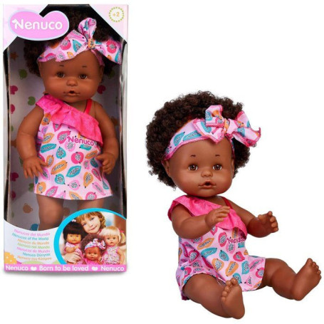 Poupée Nenuco Afro Style 35 cm avec Fonction Boit et Fait Pipi