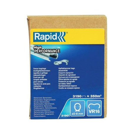Agrafes galvanisées VR16 RAPID - Boîte de 3190 pièces