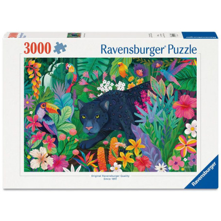 Puzzle Ravensburger 3000 pièces - Panthère dans la jungle