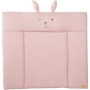 Matelas à Langer Rose avec Visage de Lapin Lily