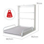 Table à Langer Murale Pliable en Bois Blanc avec Matelas Imperméable