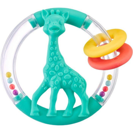 Hochet Silhouette 2-en-1 Sophie la Girafe avec Anneaux Colorés
