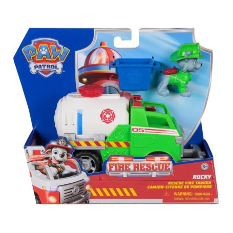 Figurine Rocky - Camion Pompier et Accessoires - La Pat'Patrouille