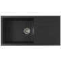 Evier à Encastrer CUBE SMC Noir Pailleté - 1 Bac 100x50 cm