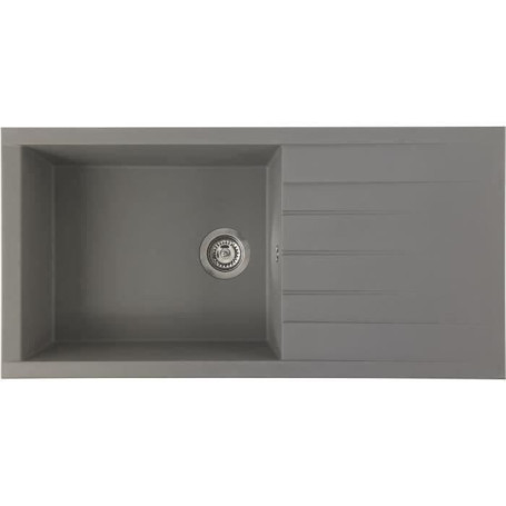 Evier à Encastrer CUBE SMC Gris Béton - 1 Bac 100x50 cm
