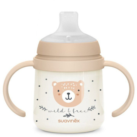 Biberon avec anses SUAVINEX NIGHT&DAY WILD&FREE 150 ml
